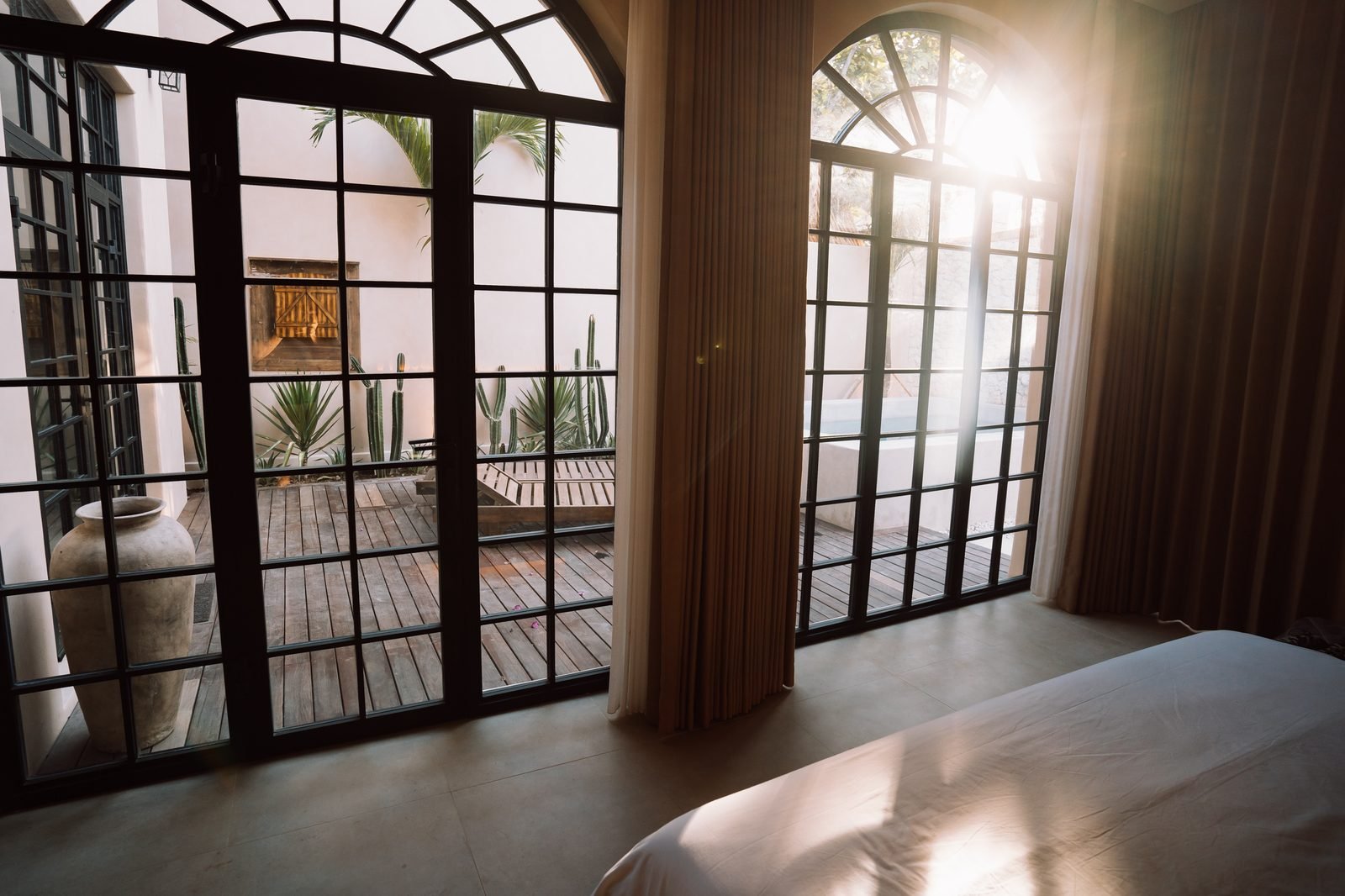 Bedroom to courtyard